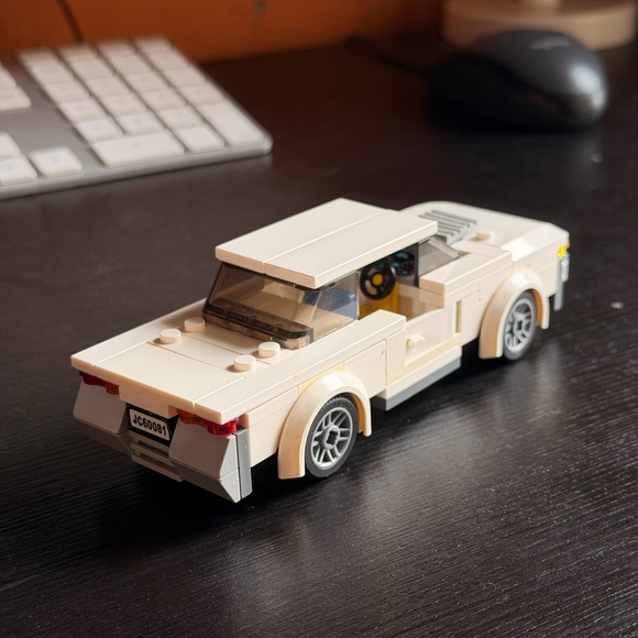 Lego White and Blue Building Block Car - Picture 5 of 7